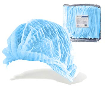 OneProtek -100 Stück Einweg Haarnetz Vliesstoff - Blau - Einweghaube Spinnvlies Klipphauben - Komfort & Luftdurchlässig (53 cm)