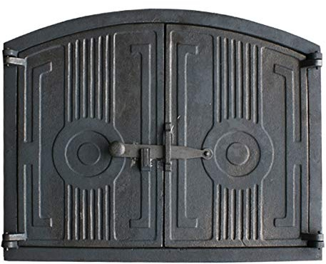 Home&Wood Backofentür Ofentür Pizzaofentür 48x38cm Gußeisen Steinofentür Das Türchen zum Ofen