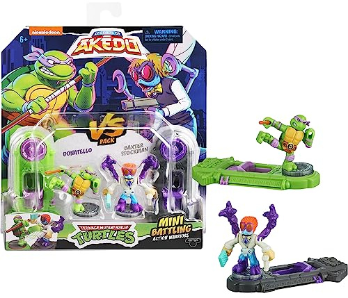 Legends Of Akedo Teenage Mutant Ninja Turtles, Mini Battling Warriors Versus Pack Donatello Vs Baxter Stockman