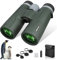 UBeesize Fernglas 10x42 HD Ferngläser Wasserdicht 19mm HD Augenmuschel, BAK4+FMC Fernglas Erwachsene für Vogelbeobachtung, Wandern, Jagd, Sightseeing Grün