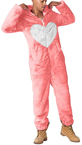 Gefomuofe Pyjama 1 pièce pour homme - Combinaison de nuit en polaire pour cosplay - Combinaison pyjama Anime - Combinaison pour homme et garçon