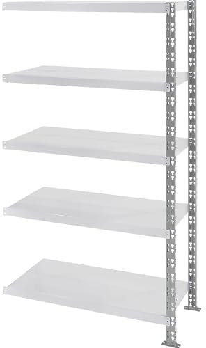 kaiserkraft | Universalsteckregal | Stahlblechböden | HxBxT 1820 x 1025 x 500 mm | Anbauregal