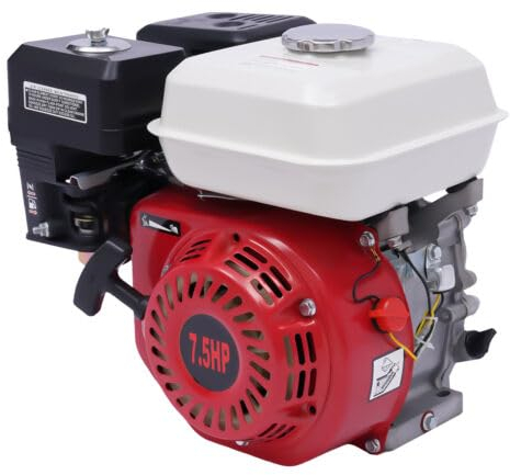 awolsrgiop 7,5 PS 4-Takt Motor Benzinmotor, ZT210 5,1kW 3600 U/min Rückstoß Manuell Benzin Motor Standmotor Kartmotor Go Kart Motor Benzin Engine, 1 Zylinder 20mm