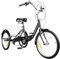 KEESUNG Dreirad für Erwachsene 20 Zoll, 8 Gänge 3 Rad Fahrrad mit Einkaufskorb Tricycle für Erwachsene und Senioren, Schwarz Schaltung Dreirad für Erholung, Einkaufen, Picknicks, Reisen