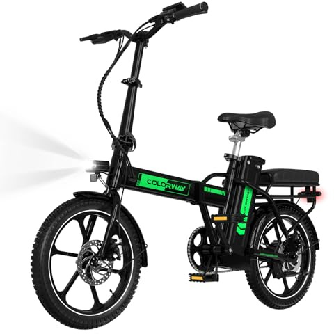 COLORWAY BK5S Bicicleta Eléctrica Plegable 16” – 36V 12Ah Batería Extraíble, Motor 250W, E-Bike Compacta Urbana, Bicicleta Eléctrica para Hombre y Mujer, Ideal para Ciudad y Desplazamientos