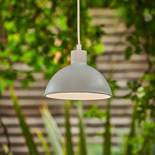Auraglow Rechargeable Wireless Pendant Light with Remote – Cordless, Battery-Powered, Dimmable, Colour-Changing (White, 1 Lamp, 1 Light Source, 1 Remote)