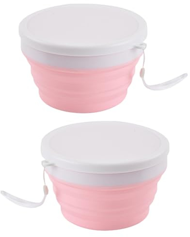 2 cuencos plegables de silicona reutilizables de 950 ml para ahorrar espacio, para camping, oficina, lavaplatos