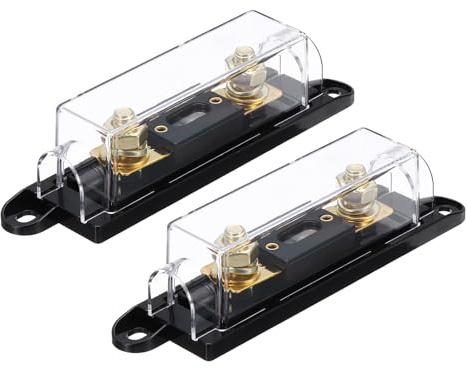 QUARKZMAN 2 Set Portafusibili ANL Da 250 A 32 V Kit Portafusibili 250 A Fusibile 0/2/4/8 Gauge AWG Portafusibile Inline Scatola Fusibile Portafusibile Auto Per Radio Audio Inverter