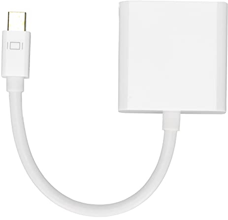 Generic to VGA Adapter Durable Mini Display Port to VGA Male Female Adapter for Projectors Monitors with Interface White PVC + ABS