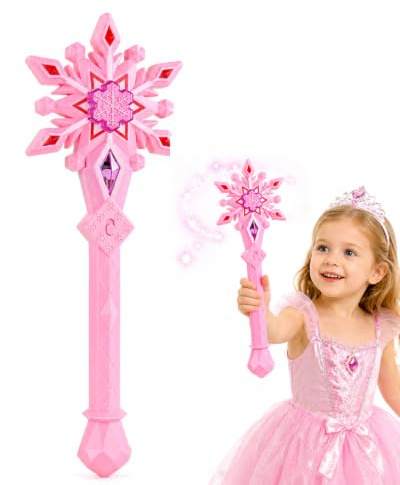 BTACGWP 1 unidad Una varita mágica con luces, una varita de hadas para niñas y princesas, con un mango ligero y antideslizante, que inspira la creatividad y crea momentos mágicos.