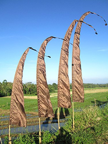 Asiastyle Bali-Fahne, Dunkelbraun (BF-04), 6 Meter