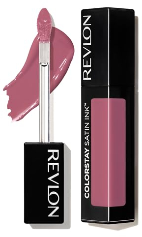 REVLON ColorStay Satin Ink, Pintalabios Líquido Permanente con Acabado Satinado, Fórmula Hidratante con Aceite de Grosella Negra, De Larga Duración, 5ml, Tono 009 Speak Up