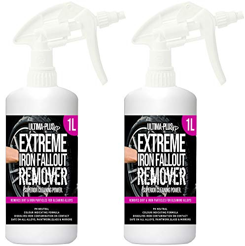 ULTIMA-PLUS XP Extreme Iron Fallout Remover - Safe for all Wheel Types- Removes Iron Particles & Dirt from Paintwork, Alloys, Metal, Glass, Mirrors and More - pH Neutral Formula (2 Litres)