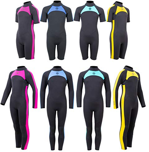 Two Bare Feet Flare 2.5mm Shorty and Full Length Kids Wetsuits - Childrens Summer Wetsuits