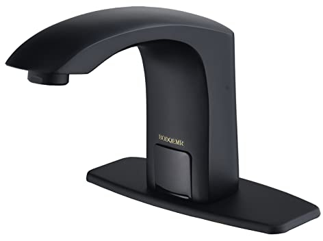 Berührungsloser Badezimmer-Wasserhahn, automatischer Bewegungsmelder, Waschbeckenarmaturen mit Lochabdeckplatte und Temperaturmischer, bewegungsaktivierte Freisprecheinrichtung, intelligenter