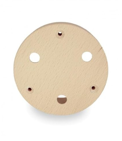 LnD - Roseta de techo de madera - Forma cilíndrica de diámetro 100 mm - 3 salidas