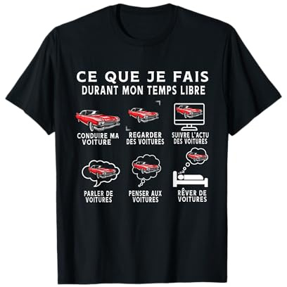 Humour Voiture Enfant Homme Cadeau Voiture Vintage Drôle T-Shirt