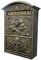 SHANGMAOYO Wand-Briefkasten im europäischen Stil Gussaluminium Crafts Wand-Briefkasten Briefkasten Bronze Handwerk Briefkasten Dekoration Briefkästen (Color : Gold, Size : 27.5 * 10.2 * 40cm)