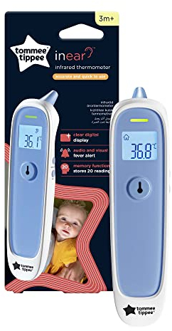 Tommee Tippee Digitales In-Ear-Thermometer, unverzichtbar für Neugeborene, sofortige Messung in 1 Sekunde in °C oder °F, ab 3 Monaten