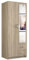 VBChome Kleiderschränk 80 x 52 x 205 cm Sonoma 2 Türen 2 Schubladen Spiegel Garderobenschrank Dielenschrank Schlafzimmerschrank Flurschrank Wohnzimmerschrank Sonoma mit Spiegel 80x52x205