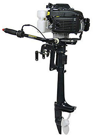 4-Stroke Outboard Motor Engine 4HP Fishing Boat Engine Propeller Short Shaft Air-Cooled CDI System 52CC Outboard Motor Shaft Fishing Boat Engine for Inflatable Boat Thrust Ship Marine