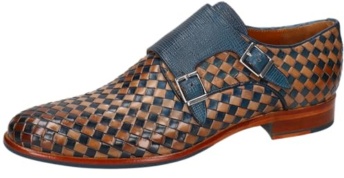 Melvin & Hamilton Clint 36, Mocassino Monk-Strap Uomo, Blu, 45 EU