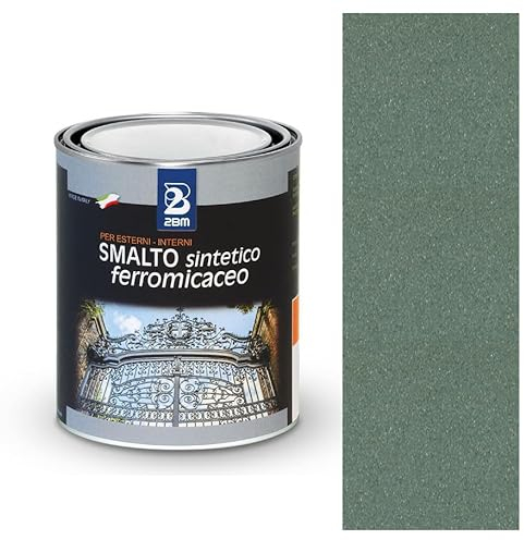 2BM Esmalte sintético ferromicáceo con disolvente gris plomo 120 con pigmentos metálicos, ideal como base y acabado para superficie rugosa | Protección exterior de hierro forjado | Formato de 2,5 l