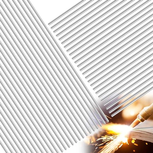 TIANLIN Electrodos para Soldar Aluminio - 50 Piezas Alambre de Soldadura Preservativo Sin Fundente - Varillas para Reparar Tuberías, Tanques y Aleaciones de Aluminio