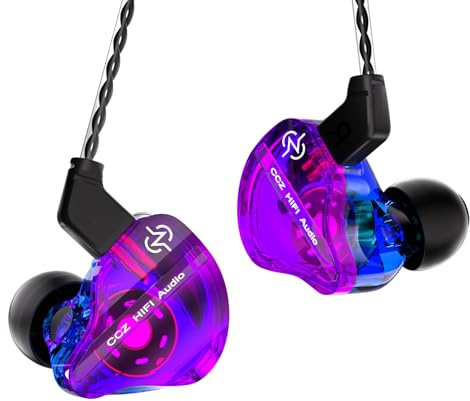 Yinyoo CCZ DC01 PRO Cuffie con Filo,Bassi profondi In Ear Monitor Auricolari,Potente Diaframma Composito Magnetico,Comodo Cuffiette con Cavo OFC di Trasmissione Stabile ad alta Purezza per Gaming