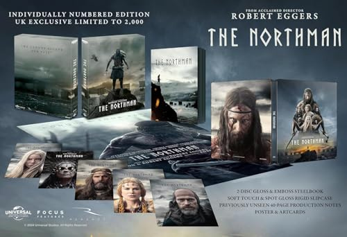 The Northman - Exklusiv Limited Collector's 4K UHD Edition inkl. geprägtem Steelbook Full-Slip, Booklet, Art-Cards, Poster + Blu-ray + Dolby Atmos in Deutsch, Englisch