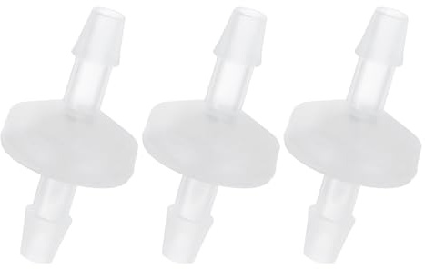 PATIKIL 1/4 tum hullingslang envägs inline-backventil, 3 st plast icke retur vattenstopp ozonmotståndsventil för akvarium trädgård bränsleolja luftgas, genomskinlig