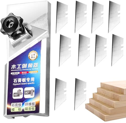 Outil à Chanfreiner les Bords de de Plâtre | Rabot V En Alliage D'Aluminium - Outil de Coupe Précision 45 Degrés pour Travaux de Menuiserie Conduits Plomberie et Ingénierie de Précision