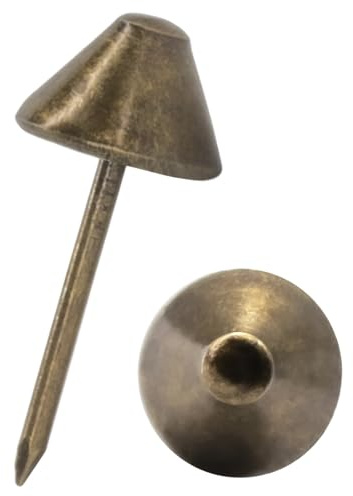 FUXXER 40 chiodi decorativi, per mobili, per tappezzeria, effetto bronzo anticato, testa Ø 11 mm, lunghezza 25 mm