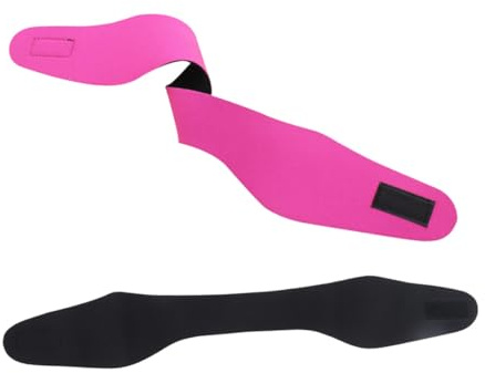 TOPBATHY Swimming Headband and Ear Band Swim Neoprene Waterproof Adjustable Yoga and Diving Ear Protection Hair Band for Adults and Kids, Rosy Black L Size, Water Sports Use