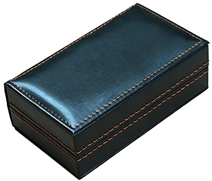 TLMDXTEU Manschettenknopfbox Manschettenknöpfe, Präsentationsbox, Lederbox, Box, Hemdmanschettenknöpfe Schmuckaufbewahrungsbox