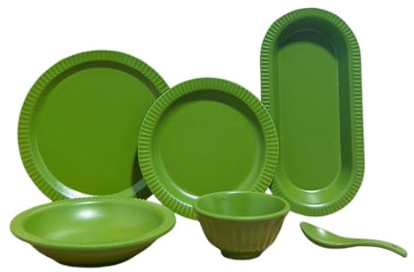 Shntig Of 6 Miniature Alloy Dishware Set for Dollhouses Decors and Role Play Game with Smooth Surfaces Mixture Model House Dishes Set