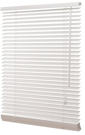 Ventanara® Holzjalousie 35mm Weiss Holz Jalousie Jalousette Echtholz 110 x 130 cm