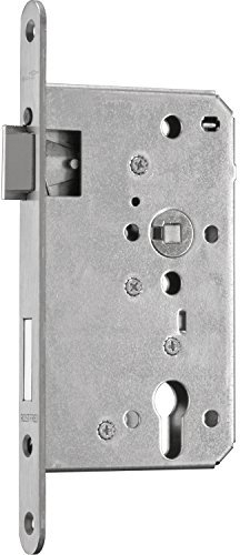 Einstemmschloss BMH Meisterstück PZW, rechts, DM 65, rund, Edelstahl