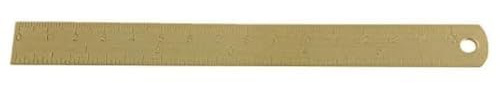SUPERTOOL Règle en acier inoxydable, 15 cm, laiton pur, doré, mesure précise, règle marque-page pour l'école, le bureau, l'atelier et la maison (1 pièce)