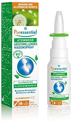Puressentiel - Atemwege Abschwellendes Nasenspray Allergiezeiten mit ätherischen Ölen Bio- Behandlung von allergischer Rhinitis - 30 ml