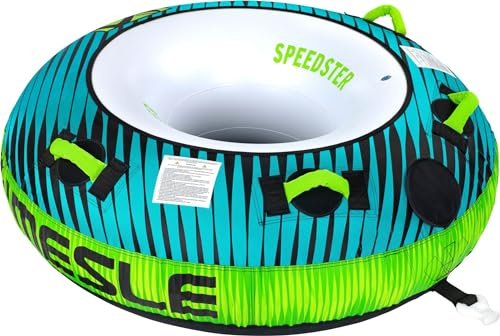 Mesle Bouée Tractée Speedster 1-2 Personnes, Gonflable Bouée Bateau & Jet Ski Nautique, Bouée Tractable Nautique pour Enfants & Adultes