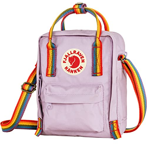 Fjällräven Unisex Kånken Rainbow Sling, Pastel Lavender/Rainbow, One Size
