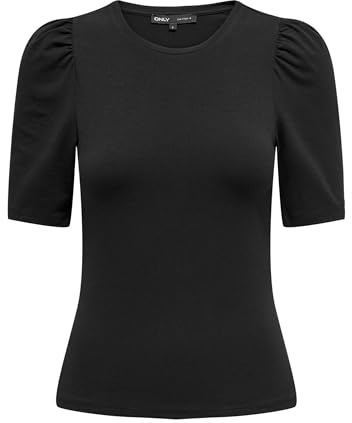 ONLY Damen Onllive Love 2/4 Pufftop JRS Noos, Schwarz, M
