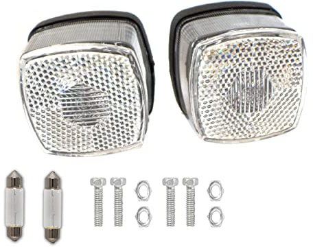 2x Aspöck Squarepoint Positionsleuchte Markierungsleuchte Begrenzungsleuchte, Weiß