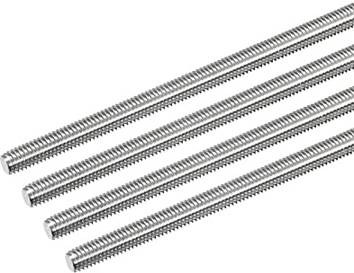 sourcing map Fully Threaded Rod M6x180mm 1mm Thread Pitch 4Pcs