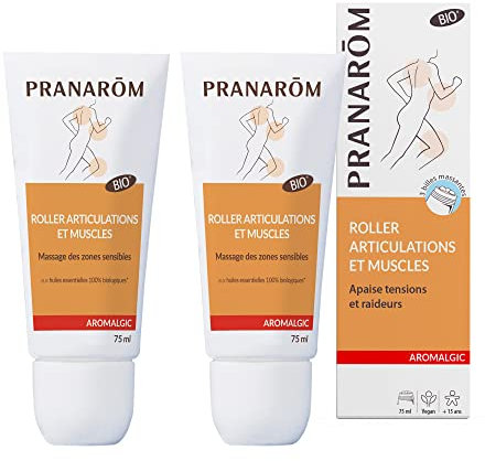 PRANARÔM - Aromalgic - Roller Articulations & Muscles - À Base d'Huiles Essentielles Bio HECT - Pour Apaiser Les Tensions Et Raideurs
