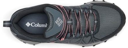 Columbia Femme Peakfreak 2 Outdry Chaussures de Trekking et de randonnée imperméables à Taille Basse, Graphite/Salmon Rose, 38.5 EU