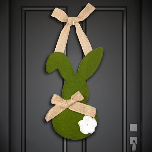 EANLOLY Türkranz Ostern, Osterkranz Haustür Wall Hanging Osterdekoration, Frühlingskranz Haustür Ostern Hase Deko for Spring Easter Decoration Party Decor