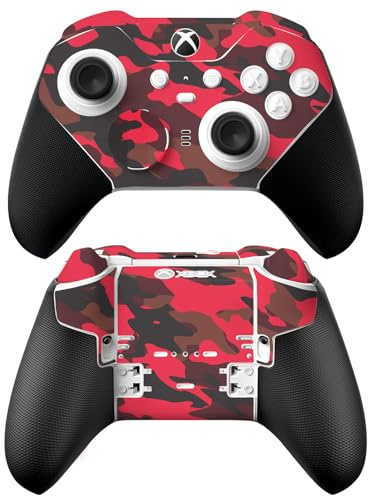 Head Case Designs Rotes Camo Tarnung Vinyl Haut Gaming Aufkleber Abziehbild Abdeckung kompatibel mit Xbox Series X & S Elite Wireless Controller Series 2