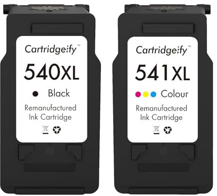 Cartridgeify PG-540XL CL-541XL Druckerpatronen 2er-Pack Kompatibel mit Canon PG-540 CL-541 XL Patronen Multipack, für TS5150 TS5151 MG3650 MG3650S MG3550 MX475 MX515 MX525 MX535 MX375 MG3150 MG325